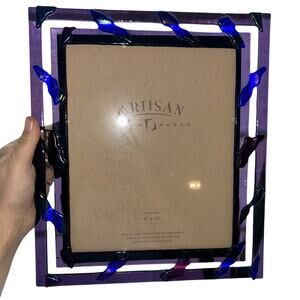 Artisan Glass Works fused glass picture frame designed for an 8" x 10" photo